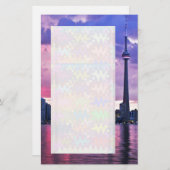 CN Tower : Aussicht von der Innenstadt Torontos Briefpapier (Vorne/Hinten)