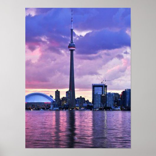 CN Tower : Aussicht von der Innenstadt Torontos Poster (Vorne)