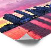 CN Tower : Aussicht von der Innenstadt Torontos Poster (Ecke)