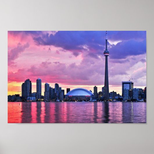 CN Tower : Aussicht von der Innenstadt Torontos Poster (Vorne)