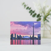 CN Tower : Aussicht von der Innenstadt Torontos Postkarte (Stehend Vorderseite)