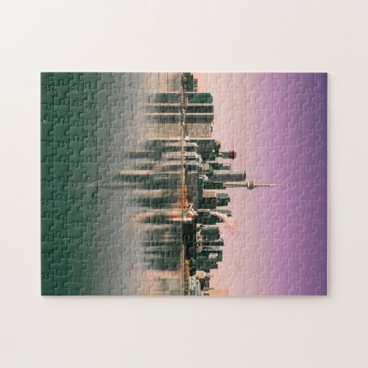 CN Tower Toronto Kanada Sehenswürdigkeit Water Ref Puzzle (Horizontal)