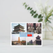 CN Xi An - Bell Tower - Terracotta armee Shaanxi Postkarte (Stehend Vorderseite)