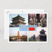 CN Xi An - Bell Tower - Terracotta armee Shaanxi Postkarte (Vorne/Hinten)