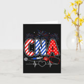 Cna 4. Juli American Flag Patriotic Usa Stetho Karte (Gelbe Blume)