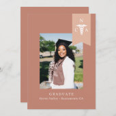 CNA Abschluss Foto Pink Nurse Abschluss Einladung (Vorne/Hinten)