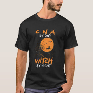 CNA bei Tag Hexe bei Nacht lustiges Nursing Hallow T-Shirt