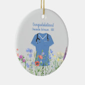 CNA Blue Scrubs Keramik Ornament (Rechts)