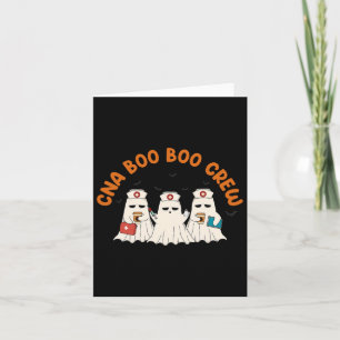 Cna Boo Crew Nurse Retro Funny Ghost Halloween Karte