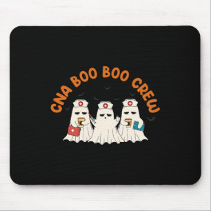 Cna Boo Crew Nurse Retro Funny Ghost Halloween Mousepad