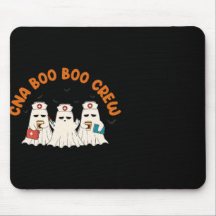 Cna Boo Crew Nurse Retro Funny Ghost Halloween Mousepad