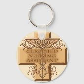 CNA Caduceus custom name Keychain Schlüsselanhänger (Vorderseite)