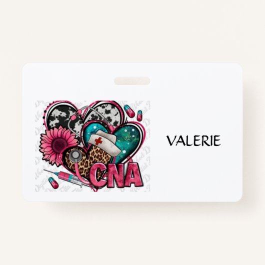 CNA Certified Nurse Aid Name Badge Ausweis (Vorderseite)
