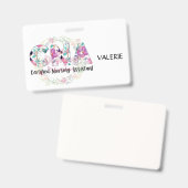 CNA Certified Nurse Aide Name Badge Ausweis (Vorder- & Rückseite)