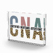 CNA Certified Nursing Assistant Cheetah Print Fotoblock (Rechts)