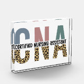 CNA Certified Nursing Assistant Cheetah Print Fotoblock (Links)