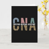 CNA Certified Nursing Assistant Cheetah Print Karte (Gelbe Blume)