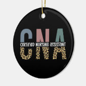 CNA Certified Nursing Assistant Cheetah Print Keramik Ornament (Links)