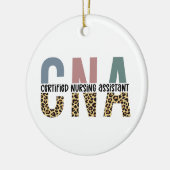 CNA Certified Nursing Assistant Cheetah Print Keramik Ornament (Links)