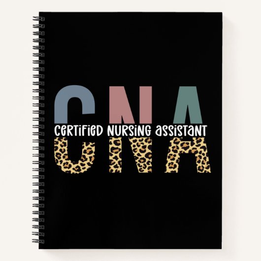 CNA Certified Nursing Assistant Cheetah Print Notizblock (Vorderseite)