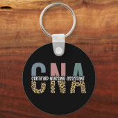 CNA Certified Nursing Assistant Cheetah Print Schlüsselanhänger (Vorderseite)
