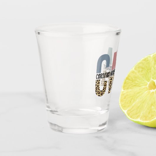 CNA Certified Nursing Assistant Cheetah Print Schnapsglas (Links)