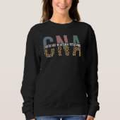 CNA Certified Nursing Assistant Cheetah Print Sweatshirt (Vorderseite)