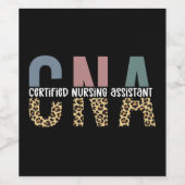 CNA Certified Nursing Assistant Cheetah Print Weinetikett (Einzelnes Label)