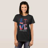 CNA Certified Nursing Assistant LOVE 4th of july U T-Shirt (Vorne ganz)
