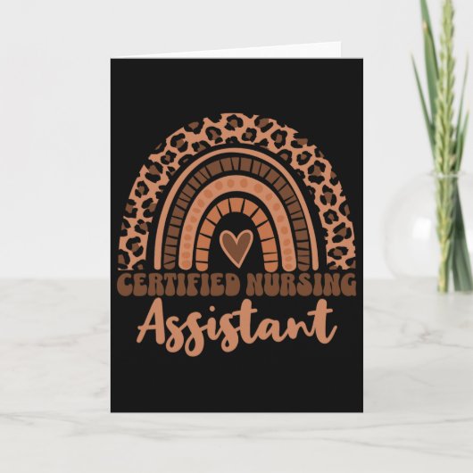Cna Certified Nursing Istant Afro Schwarze Geschic Karte (Vorderseite)