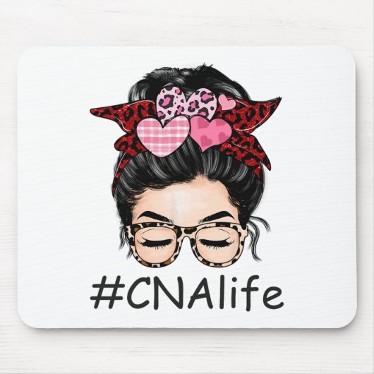 Cna Certified Nursing Istant Valentine Day Niedlic Mousepad (Vorne)