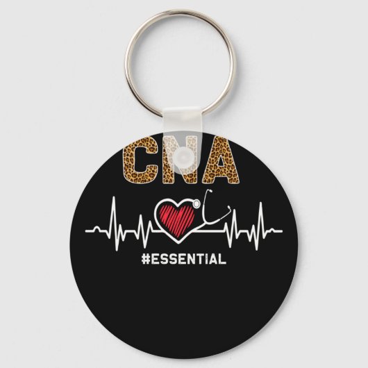 CNA #Essential Stethoscope Heartbeat Hospital Schlüsselanhänger (Vorderseite)