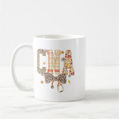 Cna Fall Kariert Leopard Bow Stethoscope Kaffeetasse (Links)