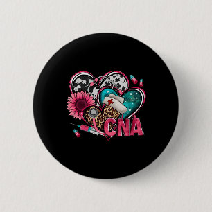 Cna Heart Pink Sonnenblumen Brustkrebs Bewusstsein Button
