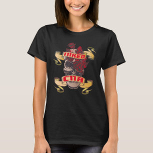Cna Inked Skull & Rote Rosen Tattoo T-Shirt