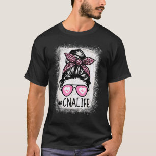 Cna Krankenpfleger Leben Gebleicht Rosa Leopard U T-Shirt