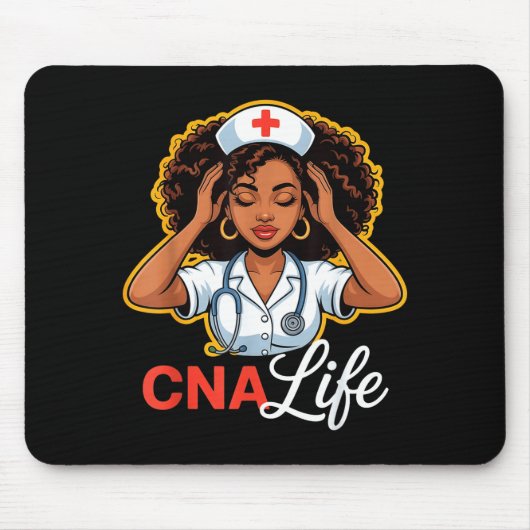 Cna Krankenpfleger Leben Schwarzer Geschichtsmonat Mousepad (Vorne)