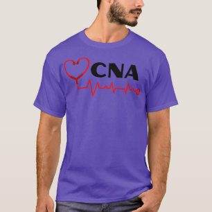 CNA-Krankenpfleger mit Stethoskop-Herzschlag-Blase T-Shirt