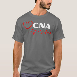 CNA-Krankenpfleger mit Stethoskop-Herzschlag T-Shirt