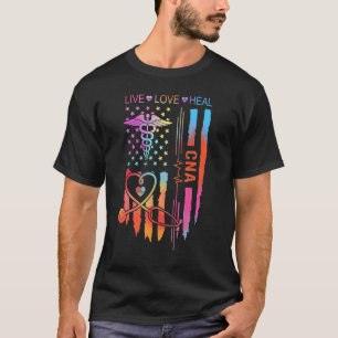 CNA Krankenpfleger-Woche Geschenk USA-Flagge 4. Ju T-Shirt