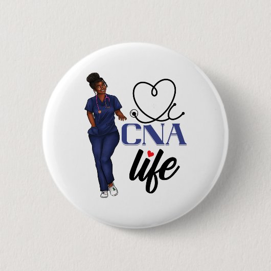 Cna Krankenschwester Black History Month Afroameri Button (Vorderseite)