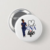 Cna Krankenschwester Black History Month Afroameri Button (Vorne & Hinten)