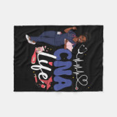Cna Krankenschwester Black History Month Afroameri Fleecedecke (Vorderseite (Horizontal))