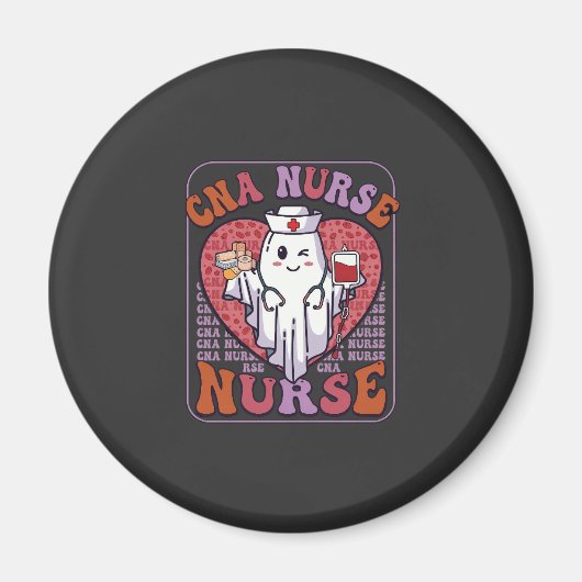 Cna-Krankenschwester Halloween-Geist Stethoskop Bl Magnet (Vorne)