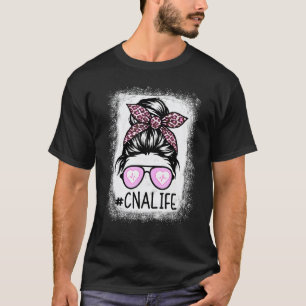 Cna Krankenschwester Leben Gebleicht Pink Leopard T-Shirt