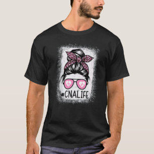 Cna Krankenschwester Leben Gebleicht Rosa Leopard T-Shirt