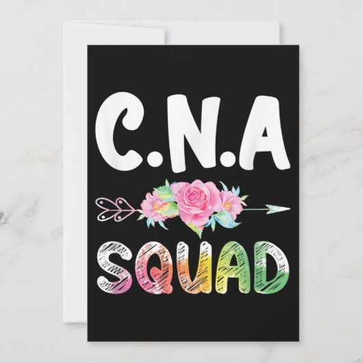 CNA-Krankenschwester-Squad-zertifizierter Krankenp Einladung (Vorderseite)