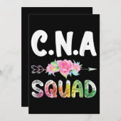 CNA-Krankenschwester-Squad-zertifizierter Krankenp Einladung (Vorne/Hinten)