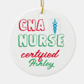 CNA-Krankenschwester zertifiziert, CNA-Student, Kr Keramik Ornament (Vorne)