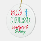 CNA-Krankenschwester zertifiziert, CNA-Student, Kr Keramik Ornament (Links)
